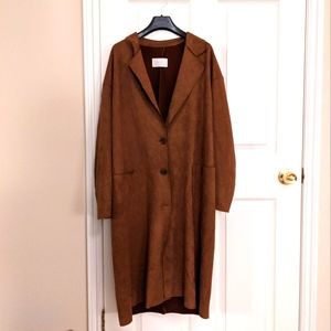 NWOT Oak & Fort Suede effect trench coat